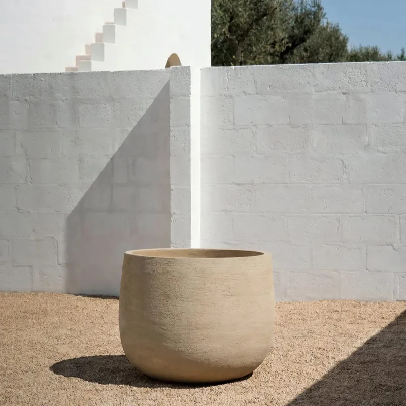 GRAZ POT Natural White - Ø48xH44 cm