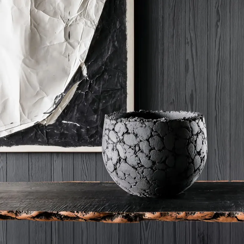 LAVA POT Natural White - Ø50xH35 cm