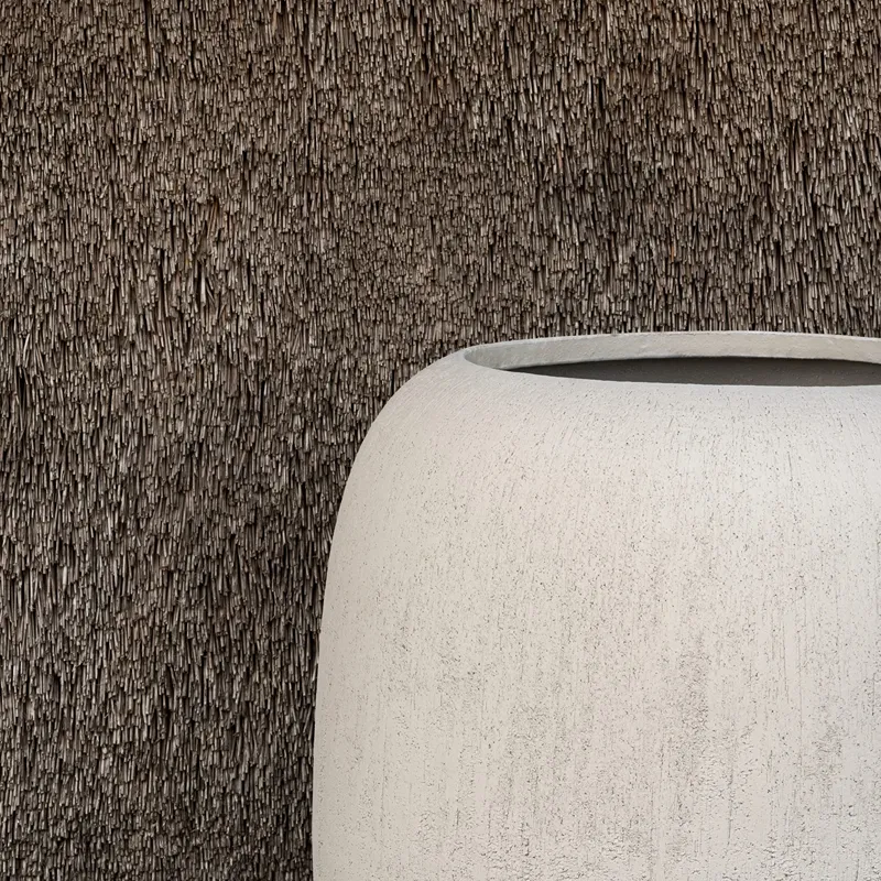 MELIDES Pot High Travertine Ø84 h95 cm