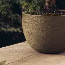 TEXEL POT Natural White, Ø50xH36 cm