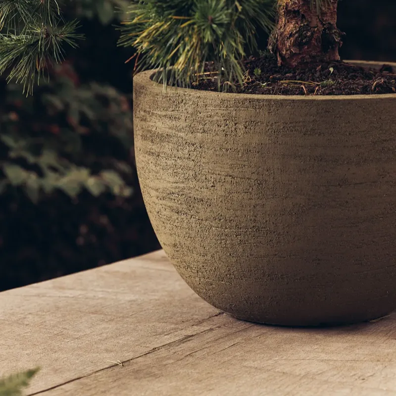 TEXEL POT Natural White - Ø60xH45 cm 