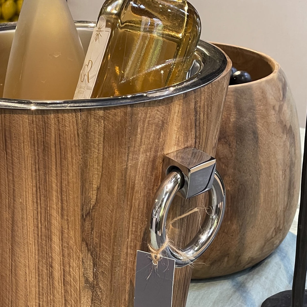 WINE COOLER teak wood small 