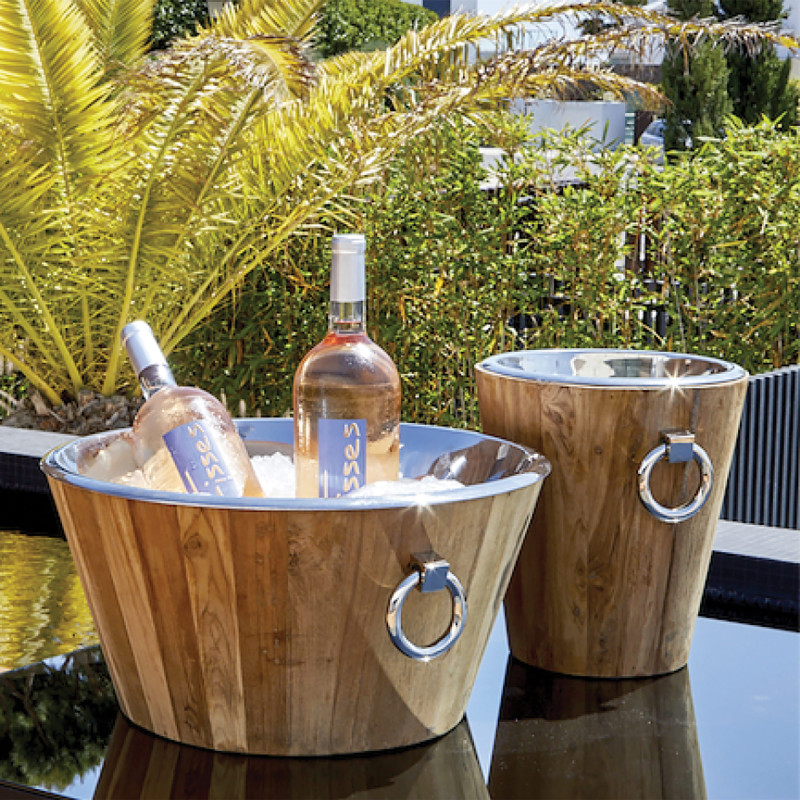 WINE TUB, Teak wine cooler large