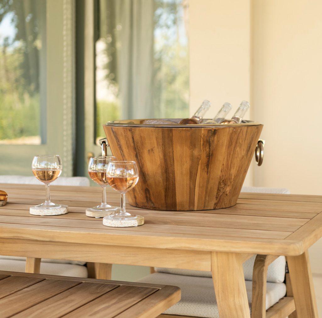 WINE TUB, Teak wine cooler large