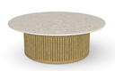 OTTO LOW TABLE Travertine Top, Ø90xH32cm