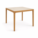 ILLUM DINING TABLE, Teak legs & Ceramic top sabbia,  100x100 cm