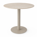 T-TABLE LOW DINING , Lava Stone top, ø80cm