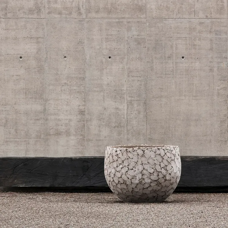 LAVA POT Natural White, Ø50xH35 cm