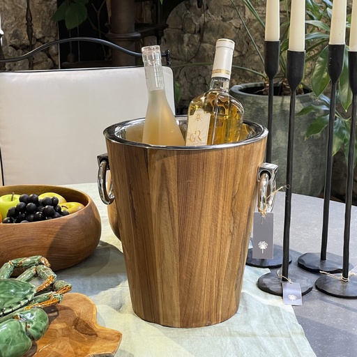 [45097] WINE COOLER teak wood small 