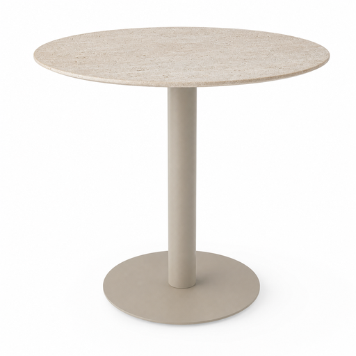 [47772] T-TABLE LOW DINING , Lava Stone top, ø80cm