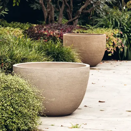 [67578] TEXEL POT Natural White, Ø50xH36 cm